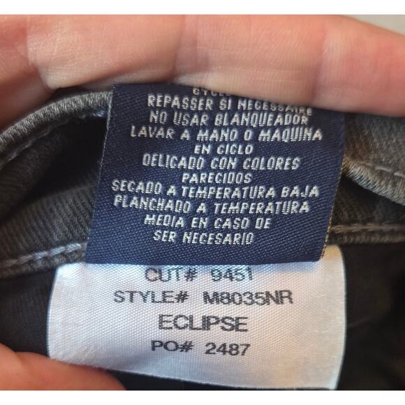 Fidelity Torino Gray Black Straight Leg Slim Fit Jeans Size 33 Men Classic - Picture 6 of 8